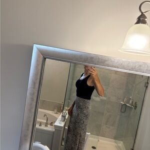 Vince Camuto Black and Patterned Maxi Dress